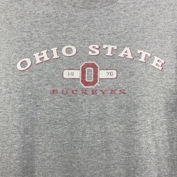 4th and 1 - Vintage Ohio State Buckeyes Gray Short Sleeve Shirt Size Large - Picture 3 of 5